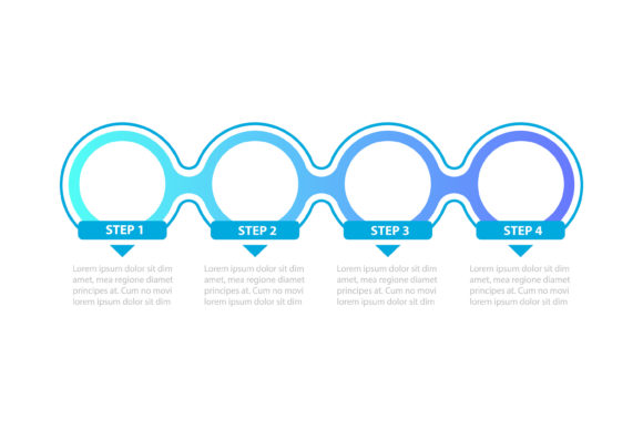 Empty Gradient Circles Steps Infographic Guide
