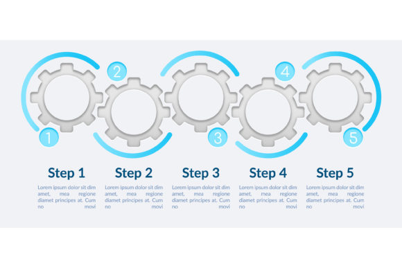 Streamlining Visual Communication with the Simple Circle Steps Vector Infographic
