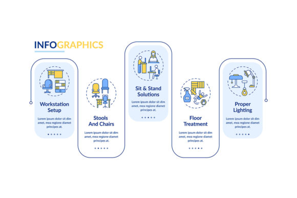 Workstation Design Vector Infographic: Visualizing Modern Ergonomic Workflows